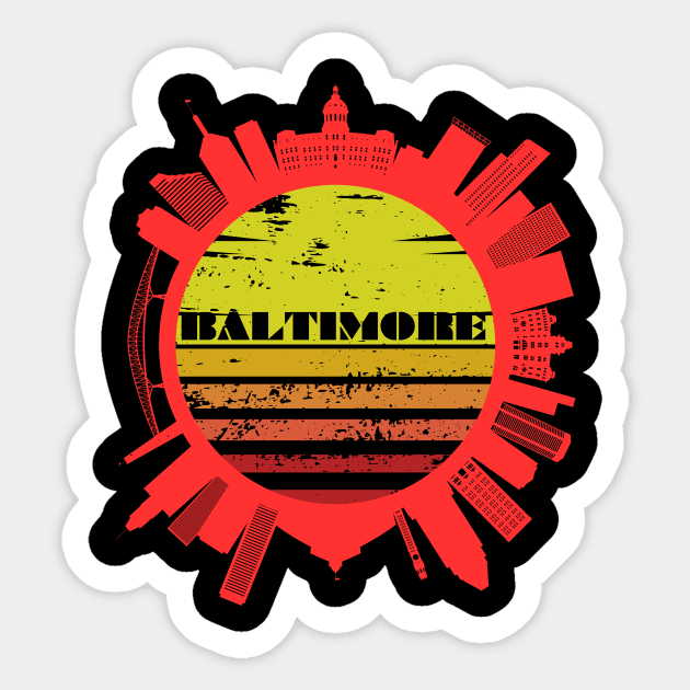 BALTIMORE SUN RISE CITY DESIGN Sticker by The C.O.B. Store